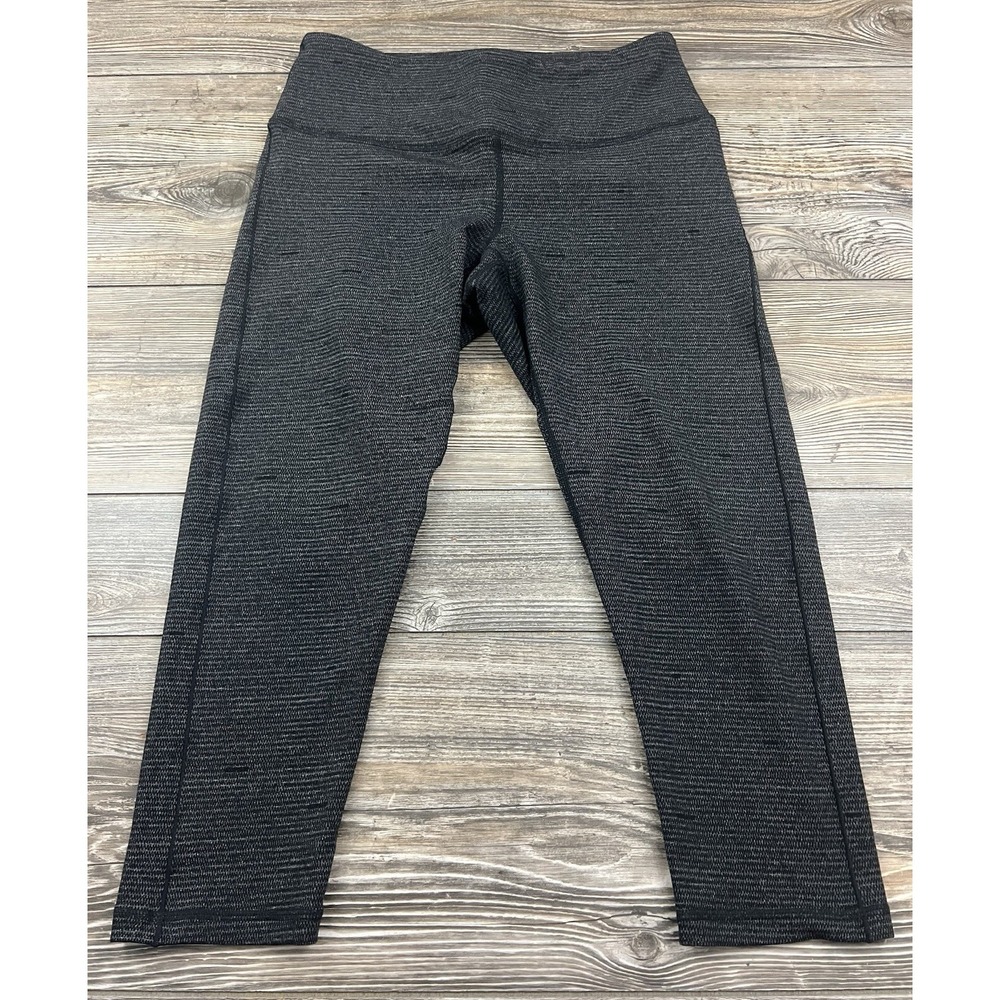 PrAna Transform Capri Leggings Womens M Gray Pull On Stretch Athleisure Yoga Gym